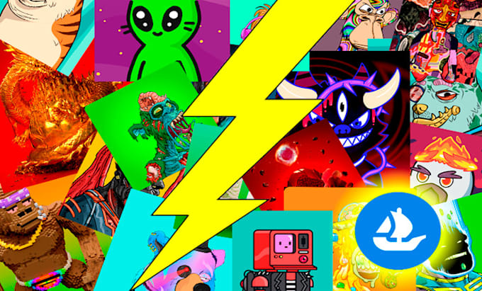 Upload your 10k nft art in opensea with metadata by Maker