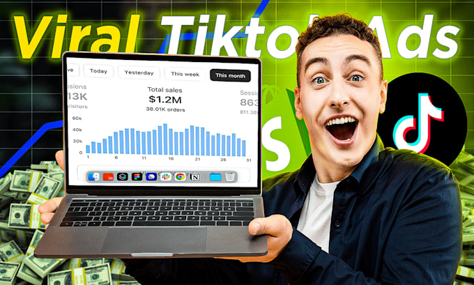 create viral tik tok video ads, shopify, dropshipping, amazon product video ad