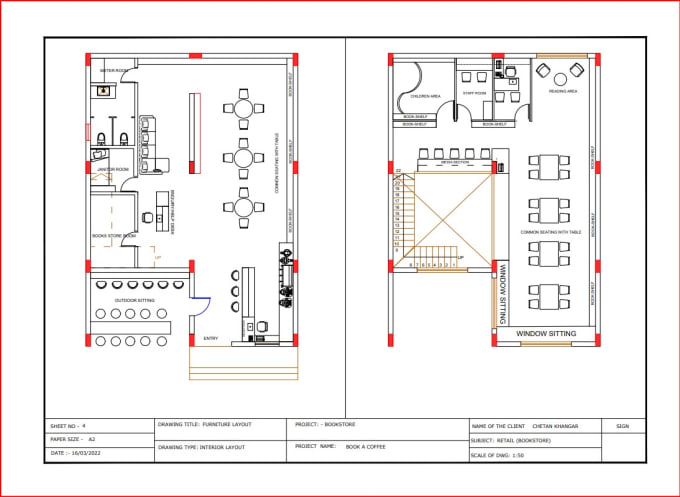 Draw 2d floor plan, house plan, elevations, in autocad by ...