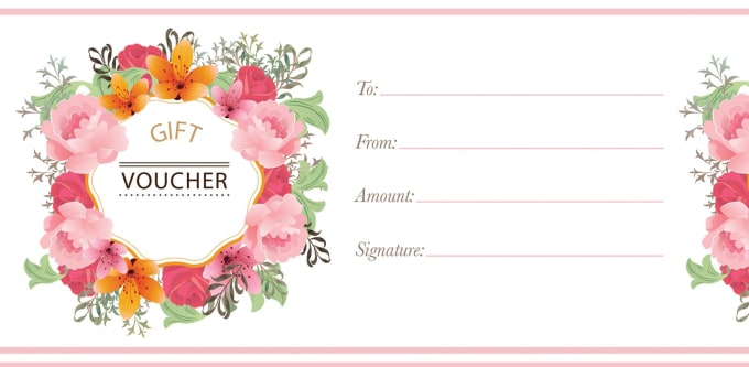 Send you a this blank vintage gift voucher template by Kytemunay