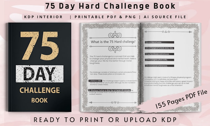 create KDP low content book interior or book cover design