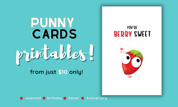 create funny valentine day card, greeting, birthday, easter