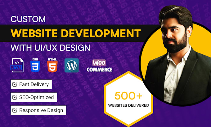 make custom website development, business website, frontend