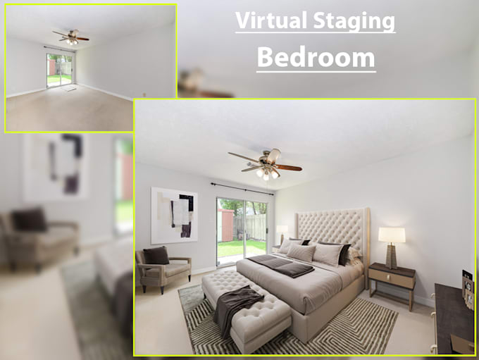 do virtual staging, virtual furniture of your listing