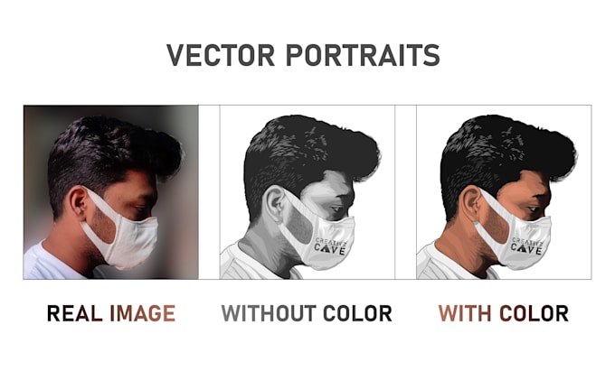 draw a vector portrait, pet portrait