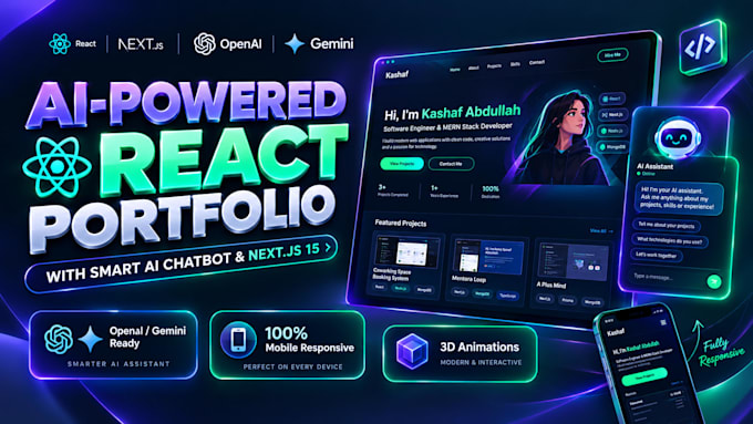 build modern react nextjs portfolio with ai integration