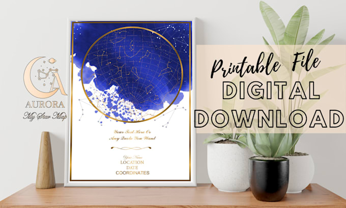 design a unique custom star map