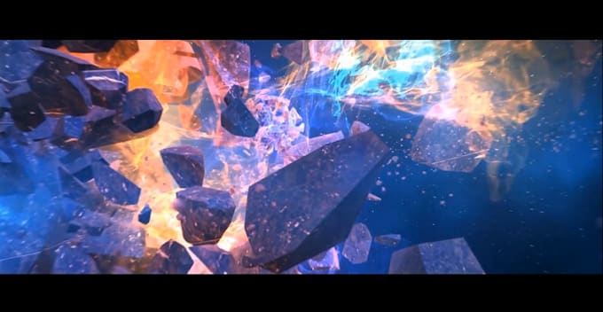 create moon explode logo reveal animation