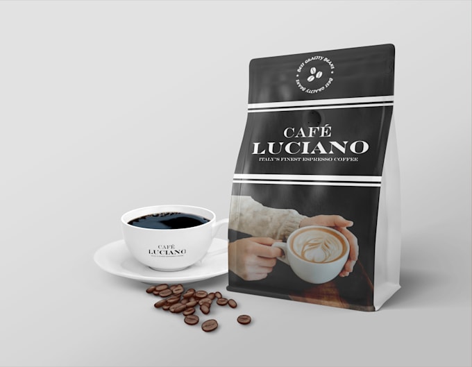 do a coffee bag label and packaging design