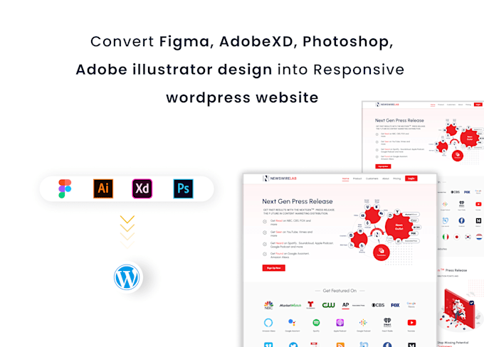 covert your UI designs into responsive wordpress website