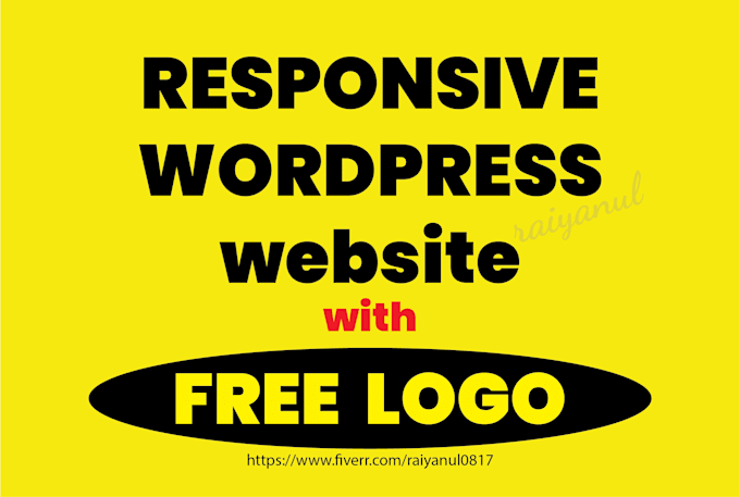 develop a responsive wordpress website with free logo