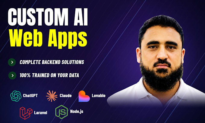 do ai web app development in laravel, nodejs with claude API, chatgpt, lovable
