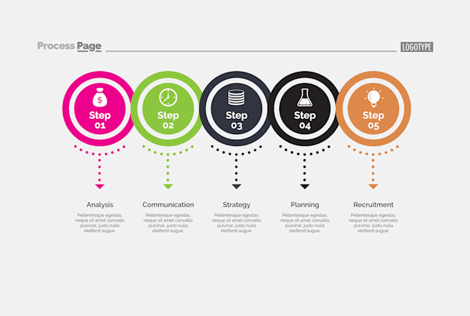 build a professional timeline or steps infographic