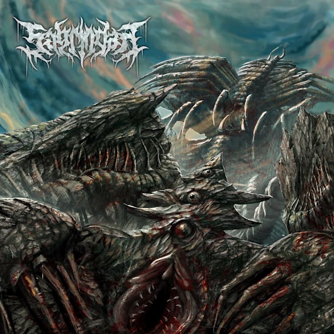 create brutal death metal illustration