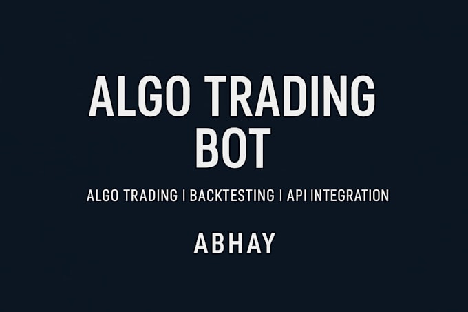 create a trading bot for algo trading or backtesting