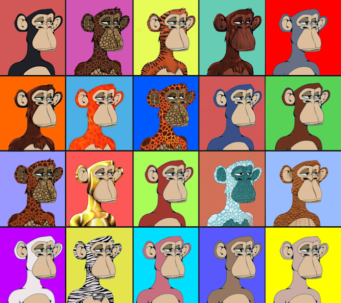 create 100 plus unique nft apes for you