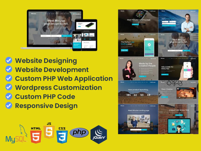 Web development html, css, js, php, ajax and database mysql by ...