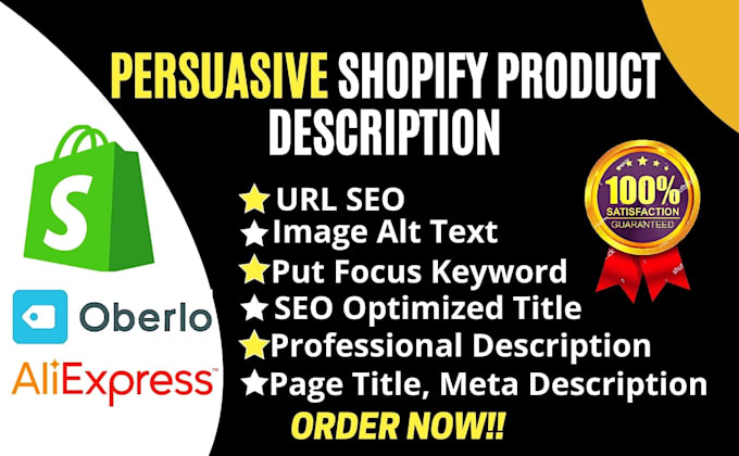 craft advanced shopify SEO friendly product descriptions that sell