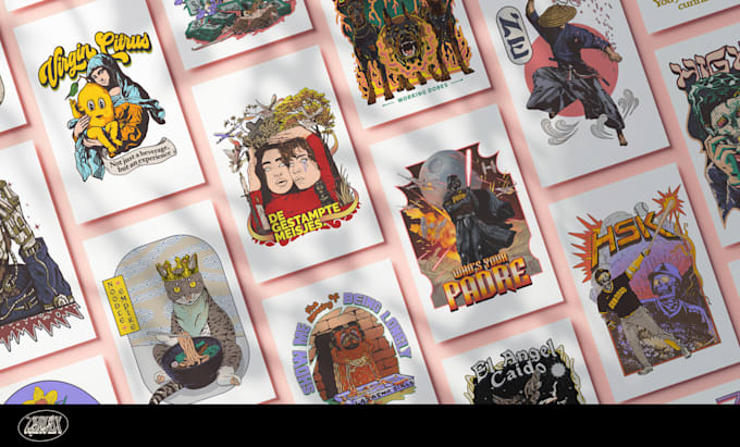 do custom cool edgy vintage t shirt and merchandise design