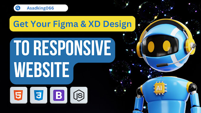 convert your figma prototype, adobe xd, PSD template to HTML