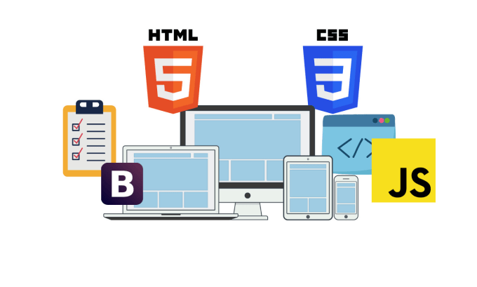 Develop responsive front end website using html, css and js by ...