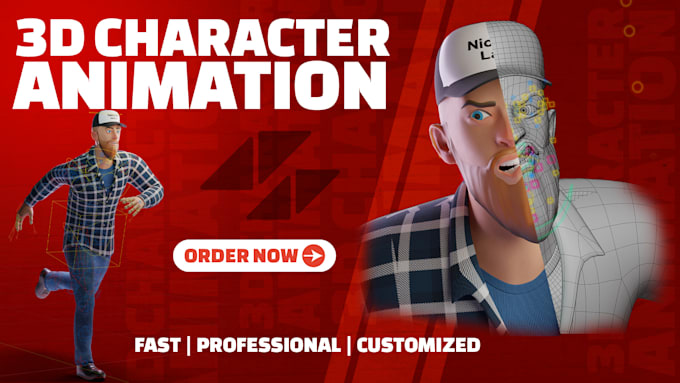 do 3d character rigging and animation in blender for game and film