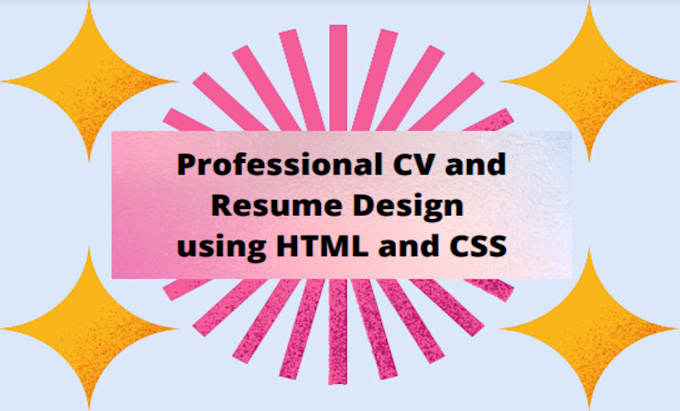 Design professional resume and cv template in html,css by ...