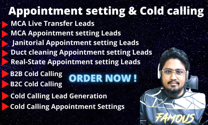 Do appointment setting and cold calls for you by Adammahdi117 Fiverr