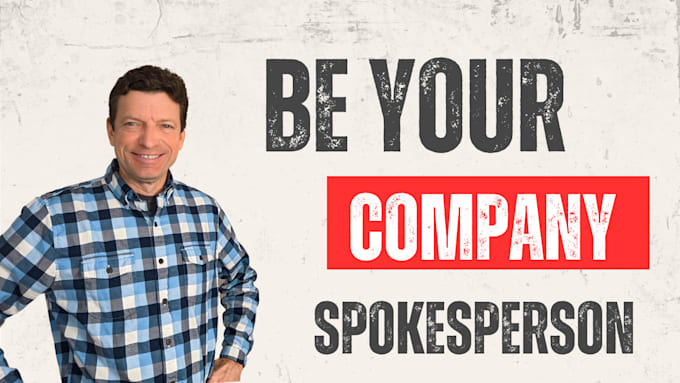 be your corporate or event spokesperson