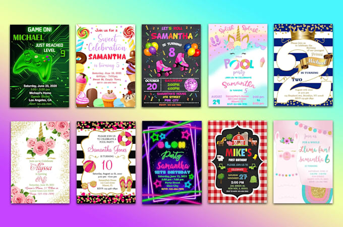 do the digital birthday party invitation