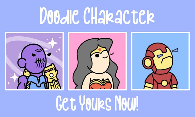 create doodle character for you