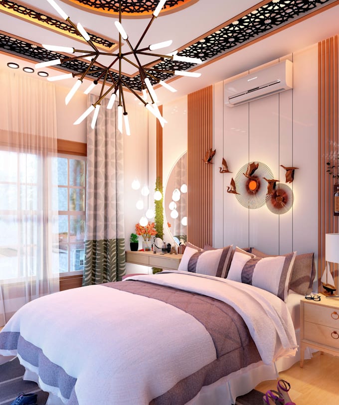 Create your bedroom interior design by Riazhossain98 | Fiverr