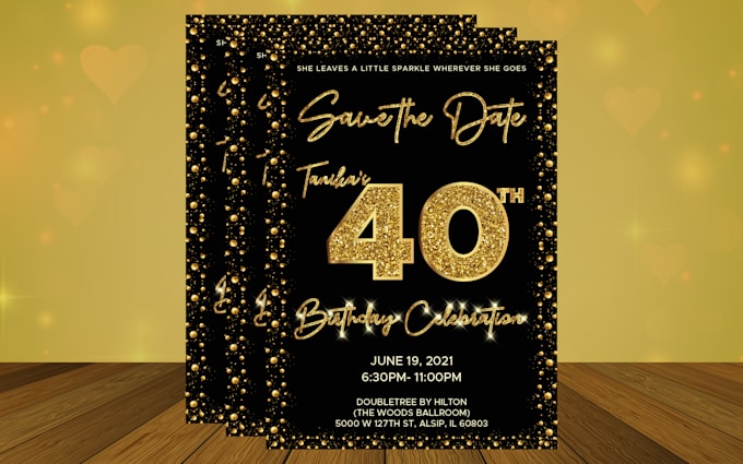 design an amazing invitation card for birthday and party