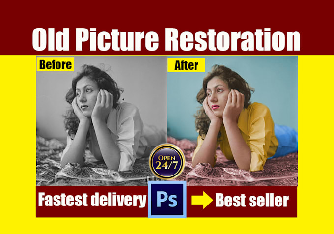 do old picture restoration and colorization for you