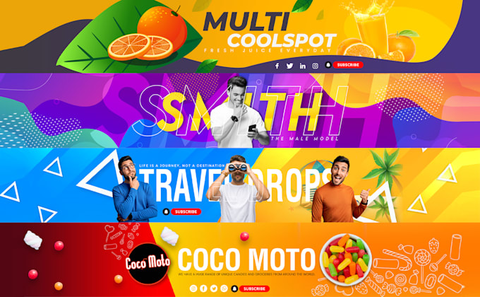 design a perfect youtube banner art