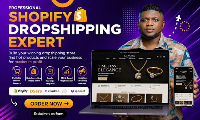 build shopify dropshipping store or website for beauty, fashion, and jewelry
