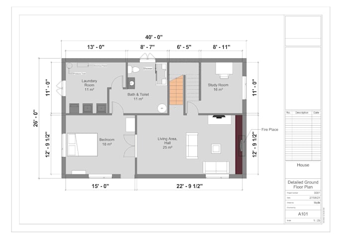 redraw floorplans, architectural plans,blueprints,autocad