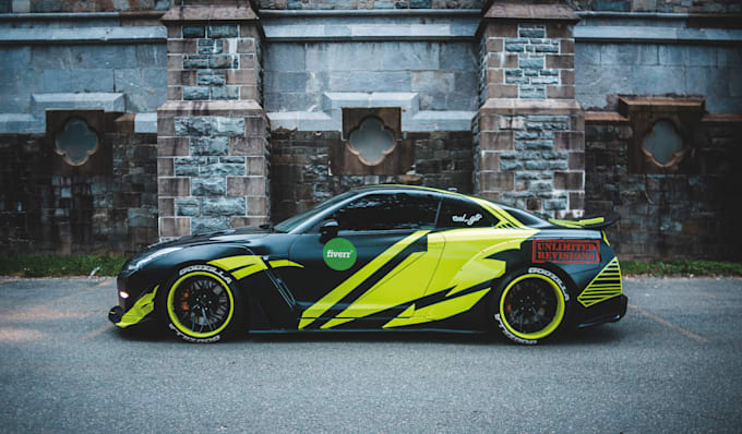 design racing car wrap, livery car wrap, rally car wrap, vehicle wrap design