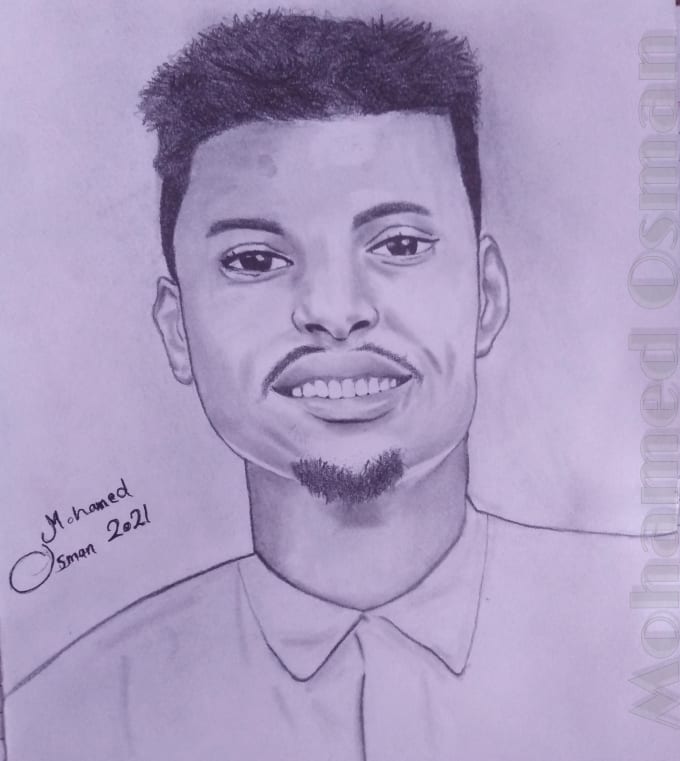 Draw perfect pencil portrait for your picture by Mohamed_oso28 Fiverr