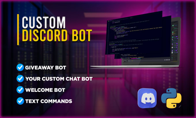 Hire a freelancer to create discord bot custom bot