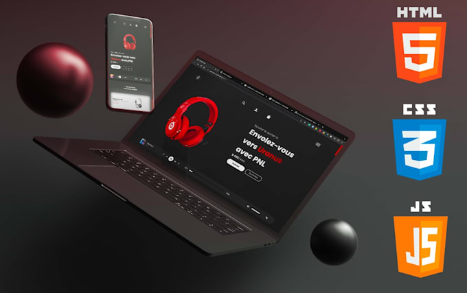 Create a website using html css and js by Aybbfs | Fiverr