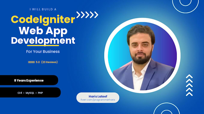 build a custom codeigniter web application for your business