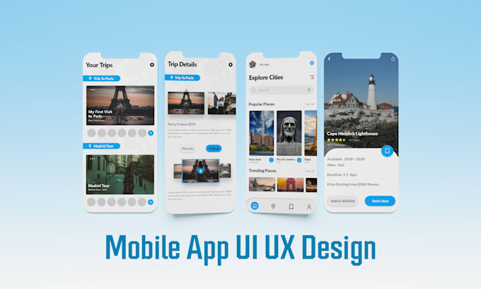 Design modern mobile app ui ux by Imsaal | Fiverr