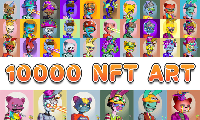 Hire a freelancer to generate 10k nft art collection with metadata and rarities