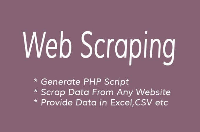 scrap data from any website