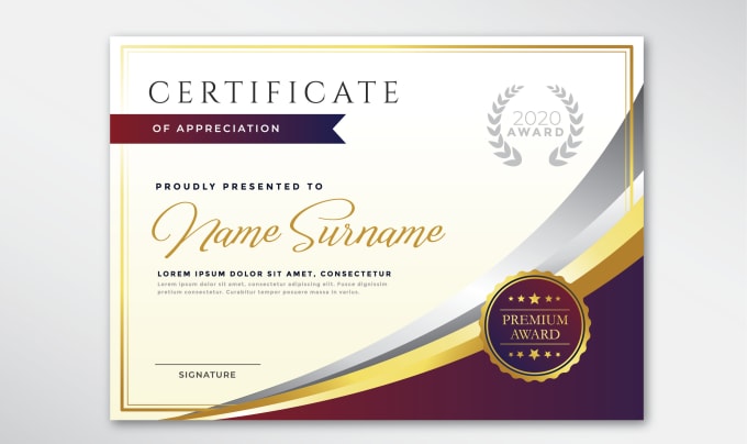 design amazing custom certificate