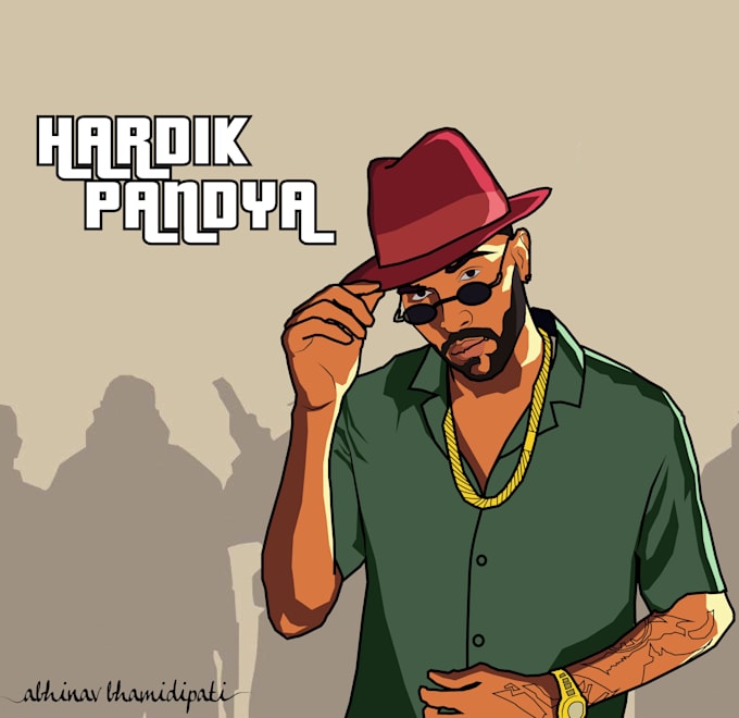 transform you into a gta style character on illustrator