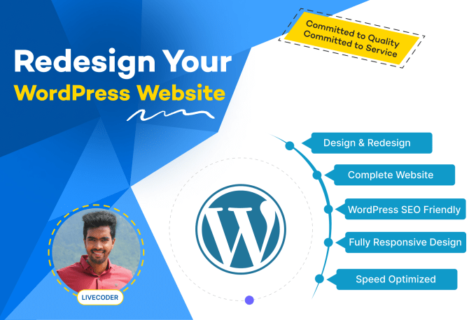 redesign wordpress website with a modern layout