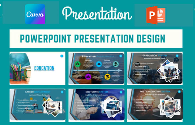 design canva, powerpoint, keynote, or pitch deck presentation professionally