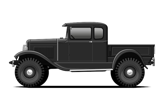 draw vector of your truck or other vehicle